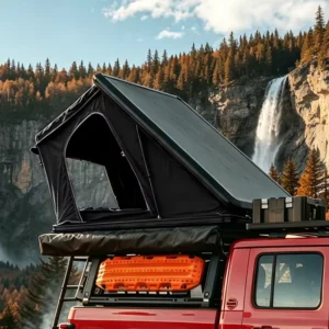 Quick Opening Triangular Aluminum Hard Shell Rooftop Tent 2 Person Outdoor Camping SUV Tent