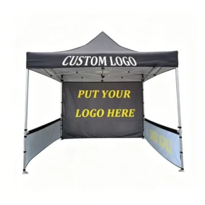 Quick Setup 10x10ft Folding Gazebo Tent Custom Printed Pop-Up Canopy