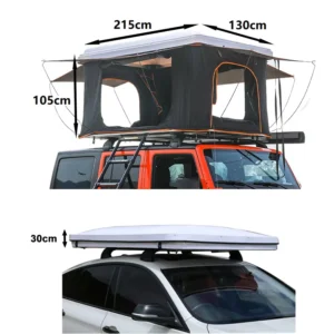 Quick Setup Heavy Duty Waterproof Hardshell Rooftop Tent for Car Camping, SUV, Truck, or Van