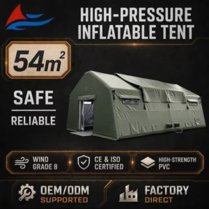 Quick Setup Inflatable Tent PVC Waterproof Heavy Duty Shelter Portable Coordination Hub Emergency Rescue Base Camp Four Season