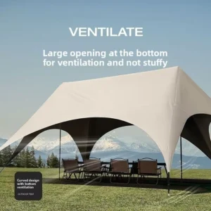 Quick-Setup Oxford Cloth Canopy Tent for Outdoor Camping, No Assembly Required, Waterproof 2000 mm