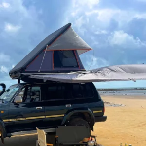 Quick Setup Oxford Fabric Aluminum Alloy Lightweight 2 3 Person Four Season Waterproof Overland Car Camping Hard Rooftop Tent