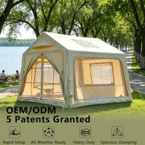 Quick Ship Sample Available Inflatable Camping Tent for Hiking