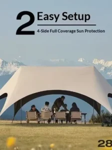 Quick-build Black Polyester Camouflage Canopy Tent Summer Outdoor Table Chair Camping Lazy People Quick-open 2000-3000mm