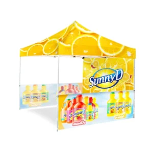 Quick-to-assemble Branded Gazebo Tent Waterproof Windproof Aluminum Frame Customizable 10×10 Top Replacement Canopy