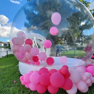 RK0361 Small Inflatable White Transparent Bounce House Jumping Bouncy Castle Outdoor Commercial Wedding Dome Tent Bubble