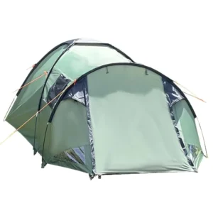 RZ CT 031 Four Season Double Layer Tunnel Tent for 4 People Camouflage PE Groundsheet 190T Polyester Inner Tent