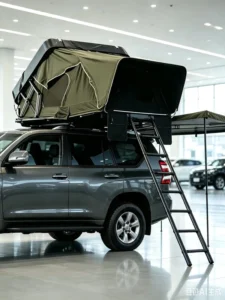 Rainproof Aluminum 2-4 Person 4×4 Offroad Hard Shell Outdoor Camping Rooftop Car Tent Side Open Clamshell Shell Roof Tent