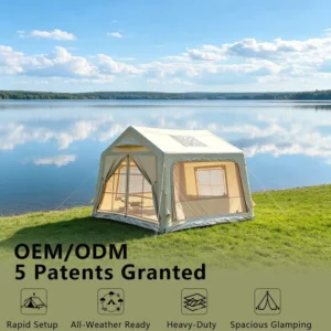 Rainproof Outdoor Inflatable Tent for Family Use