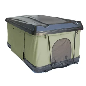 Rainproof Waterproof Canvas Car Rooftop Tent with Aluminum Frame, Four-Season, Quick-Open, 210x120cm, Camouflage