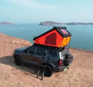 Rear Lift Aluminum Hard Shell Rooftop Tent with Extra Foot Room 4×4 Off-road Camping Waterproof Four-Season
