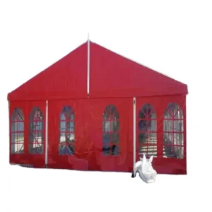 Red Wedding Party Event Tents A-Shape Marquee Tents Trade Show Tent With Beautiful Decoration