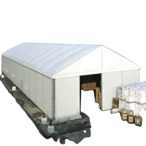 Refugee Shelter Tent Aluminum Frame Tent for Temporary Office Waterproof Fire-Resistant Windproof