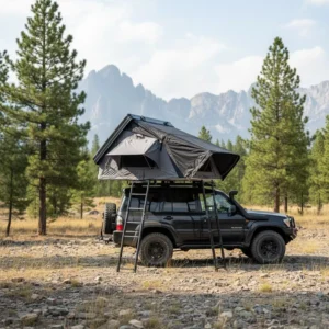 Relenso ABS Hard Shell Rooftop Tent Four season Double Layer One Bedroom Waterproof UV resistant Camping Car Roof Top Diagonal