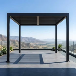 Residential Pergola Aluminum Gazebo Waterproof Patio Cover Outdoor Shelter Motorized Sunshade