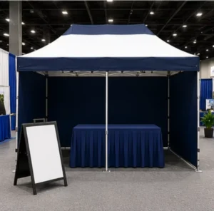 Retractable Aluminum Frame Trade Show Tent 3x6M Pop Folding Waterproof UV Resistant Portable Durable for Tradeshow Giveaways