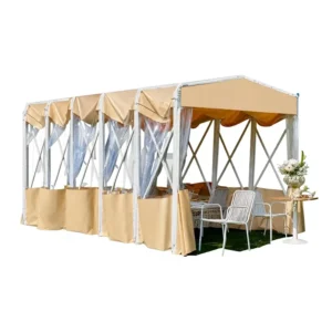 Retractable Double-Layer Aluminum Alloy Frame PVC Four-Season Waterproof Windproof UV Resistant Quick-Opening Weddings Parties