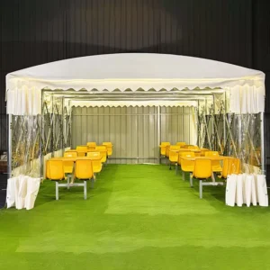 Retractable PVC Market Canopy with Galvanized Steel Frame Movable Push Pull Tent for Outdoor Sports Night Snack Stall