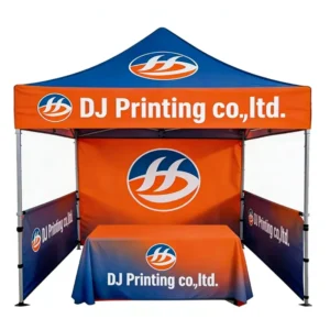 Retractable Tent Printed Aluminum Frame Gazebo Tarpaulin Heavy Duty Portable Canopy Tent for Exhibition Promotion