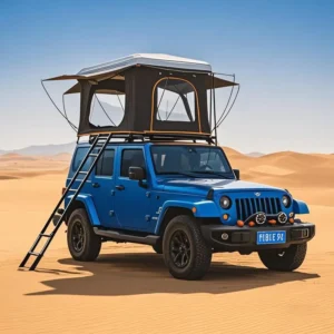 Roof Tent Automatic Vehicle mounted Off road Oxford Camping Camper Side Tent Four Seasons Double Layer Aluminum Alloy Waterproof