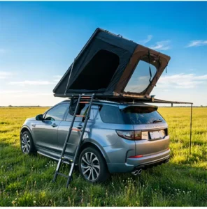 Roof Tent Ladder Structure Sun protection and UV Resistance Large Space for Two People SUV and Truck Roof Tent
