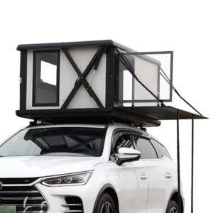 Rooftop Electric Lift System Capacity 2-4 People Camping Electric Hard Shell Rooftop Camper for Entry Level Aluminum Tent