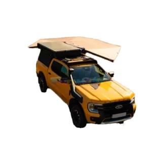 Rooftop Mounted 270 Awning for 4×4 Vehicles with Oxford & Canvas Fabric Four-Season Automatic Opening Camping Shelter