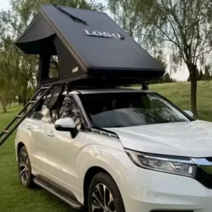 Rooftop Tent Box for Camping, 4×4 Roof Rack, Ladder, Clamshell Aluminum Hard Shell Triangle Tent