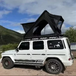 Easy to Open Two-person Hardshell Car Rooftop Tent Big Size Triangle Aluminum Outdoor Camping Tent