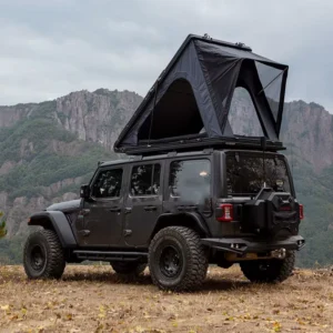 Rooftop Tent Hard Top Roof Tent Camping Automatic Truck Outdoor Vehicle Canvas Four Season Double Layer Waterproof