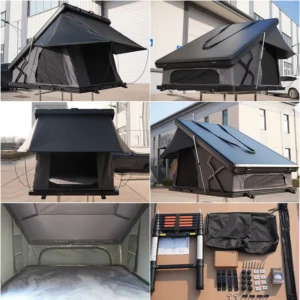 Rooftop Tent OEM Manufacturer Hard Shell Aluminum Car SUV Tent with Solar Panel