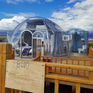 Round and Oval PC Bubble House Custom Size Geodesic Dome Tent Outdoor 360 Clear Starry Sky PC Tent for Glamping Resort
