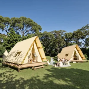 Rust proof Steel Waterproof Luxury Safari Outdoor Camping Hotel Camping Glamping Tent