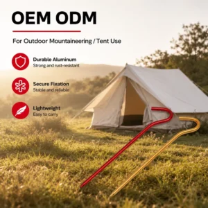 Ryder W0529 Outdoor Tent Accessory Hiking Aluminium Alloy Pickaxe Tent Peg Camping Pegs Skewer Hook