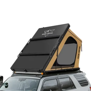 SAN HIMA Aluminum Hard Shell Roof Top Tent Waterproof Roof Tops Tents Hardshell Rooftop Tent In built Led Light Bar