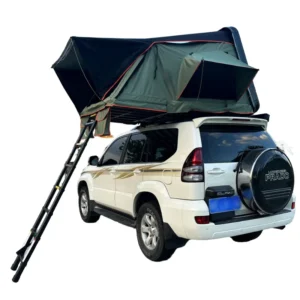 SBS Hard Shell Aluminum Frame Canvas Rooftop Tent 1-4 Person Automatic Opening Portable Car Tent Four Season 2000-3000mm