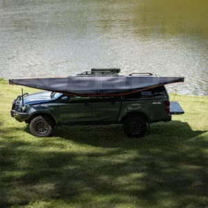 SNDN Outdoor Camping Vehicle Freestanding Awning 4×4 Car Roof Side Shelter Awning Free Standing 180 Degree Foxwing Awning