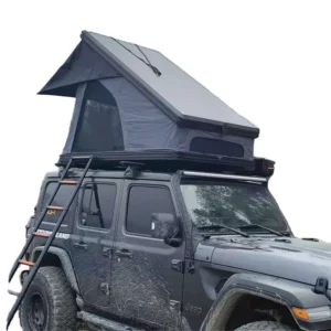 SS01 Hydraulic Quick-Opening Triangle Clamshell Ultralight ABS Hard Shell Rooftop Tent for 3-4 People