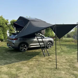 SUV Outdoor Camping Rooftop Tent with Quick-Opening Sunroof and Side Entry for 4 Persons