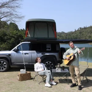 SUV Outdoor Inflatable Roof Tent Free Build Fully Automatic Lightweight Quick Opening Camping Four-season Double-layer Tent