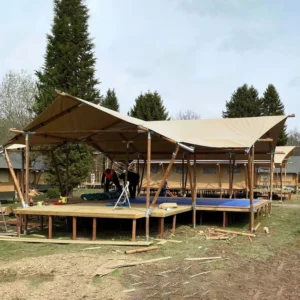 Safari Glamping Modular Four-Season Waterproof Semi-Permanent Hotel Resort Tent Commercial Grade