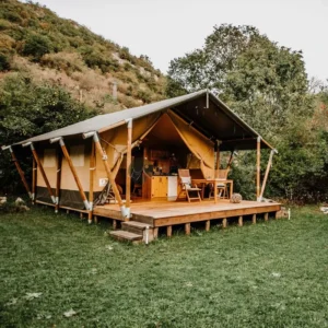 Safari Tent for Glamping Resort Eco Hotel and Outdoor Accommodation