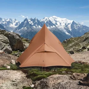 Self-Standing Diagonal-Bracing Extended Double-Layer Waterproof Family Camping Tent, 3m, Lightweight Aluminum