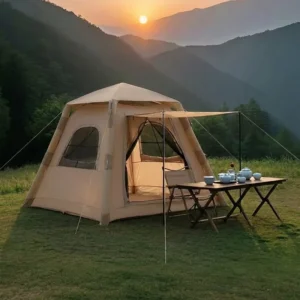ShineMaster Commercial Grade Multi Room Fully Automatic Inflatable Tent Thick PVC Air Column Outdoor Group Camping Tent