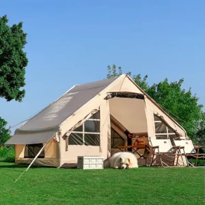 ShineMaster Safety Upgraded Flame Retardant Fabric Fully Automatic Inflatable Outdoor Tent Skin Friendly Breathable Camping