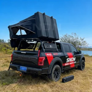 Side-Opening Rooftop Tent 4 Person Camper Waterproof Canvas Four-Season UV-Resistant Easy Setup Foldable Car