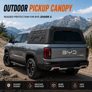 Side Opening Truck Canopy for BYD Shark Hard Top Pickup Bed Topper Commercial Aluminum Gullwing Door