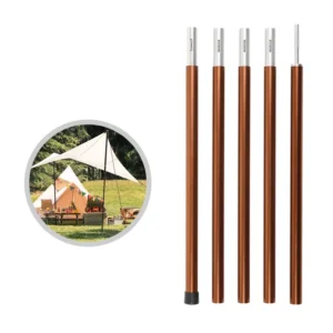 Silver Aluminum Alloy 7001 Camping Backpacking Hammocks Snap Buckle Connection Dia 16mm Adjustable Shelters Tent Poles