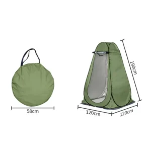 Silver-Coated Portable Automatic Pop-Up Fishing Tent for Changing, Toilet, and Shower