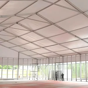 Simple Custom High Quality Modern Design Aluminum Alloy PVC Outdoor Waterproof Wedding Church Marquee Tent Windows Trade Sale